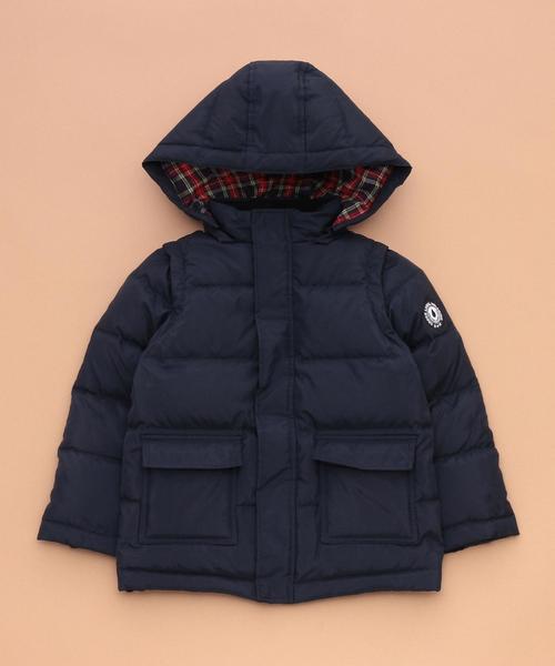 green label relaxing（グリーンレーベルリラクシング）の「▼▼▼【KIDS】ウォッシャブルダウンコート（ダウンジャケット/コート・キッズ・イエロー/ネイビー・115cm/125cm/135cm/105cm/95cm）」の2枚目の写真