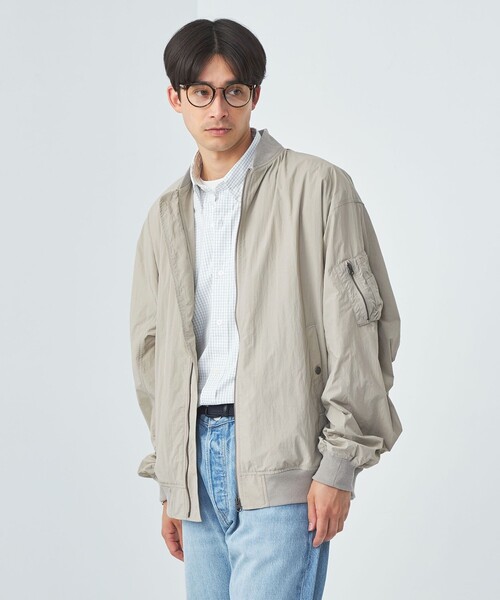 green label relaxing(グリーンレーベルリラクシング)の「【WEB限定】<GLR or>バルーン MA1 ジャケット(MA-1・メンズ・ブラック/ベージュ・L/M/S)」の3枚目の写真