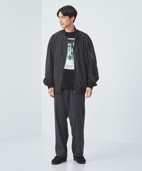 green label relaxing(グリーンレーベルリラクシング)の「【WEB限定】<GLR or>バルーン MA1 ジャケット(MA-1・メンズ・ブラック/ベージュ・L/M/S)」の5枚目の写真