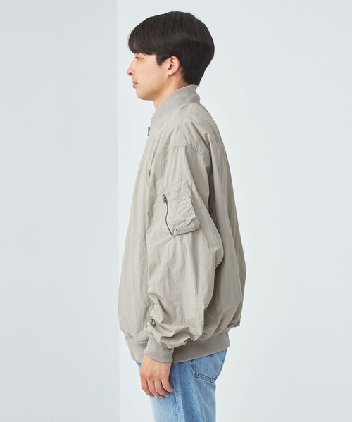 green label relaxing(グリーンレーベルリラクシング)の「【WEB限定】<GLR or>バルーン MA1 ジャケット(MA-1・メンズ・ブラック/ベージュ・L/M/S)」の7枚目の写真
