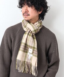 NOLLEY'S goodman | カシミヤチェックマフラー30 オルドス産カシミヤ100%使用 30cm幅(マフラー)
