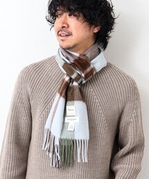 NOLLEY'S goodman | カシミヤチェックマフラー30 オルドス産カシミヤ100%使用 30cm幅(マフラー)