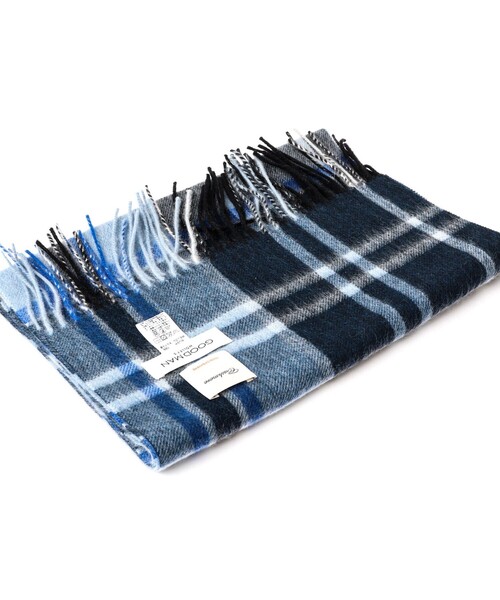 NOLLEY'S goodman（ノーリーズグッドマン）の「カシミヤチェックマフラー30 オルドス産カシミヤ100%使用 30cm幅（マフラー・メンズ・グリーン系その他2/グリーン系その他/ブルー系その他/ベージュ系その他/ブルー系その他7/イエロー系その他・FREE）」の21枚目の写真