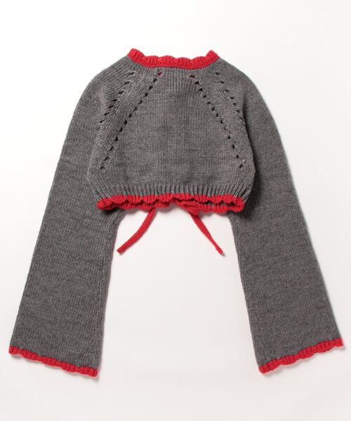 TINA:JOJUN(ティーナジョジュン)の「配色リボン ニットボレロ TINA:JOJUN(カーディガン/ボレロ・レディース・グレー/ホワイト/ブラウン・M)」の20枚目の写真