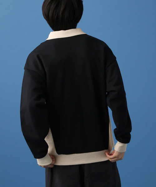 PBLIM(ページボーイリム)の「PBLIM/バイカラーゲームシャツ(スウェット・レディース・ブラック/グレー・FREE)」の6枚目の写真