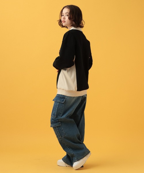 PBLIM(ページボーイリム)の「PBLIM/バイカラーゲームシャツ(スウェット・レディース・ブラック/グレー・FREE)」の15枚目の写真