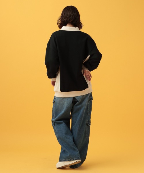 PBLIM(ページボーイリム)の「PBLIM/バイカラーゲームシャツ(スウェット・レディース・ブラック/グレー・FREE)」の16枚目の写真