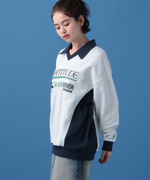 PBLIM(ページボーイリム)の「PBLIM/バイカラーゲームシャツ(スウェット・レディース・ブラック/グレー・FREE)」の18枚目の写真