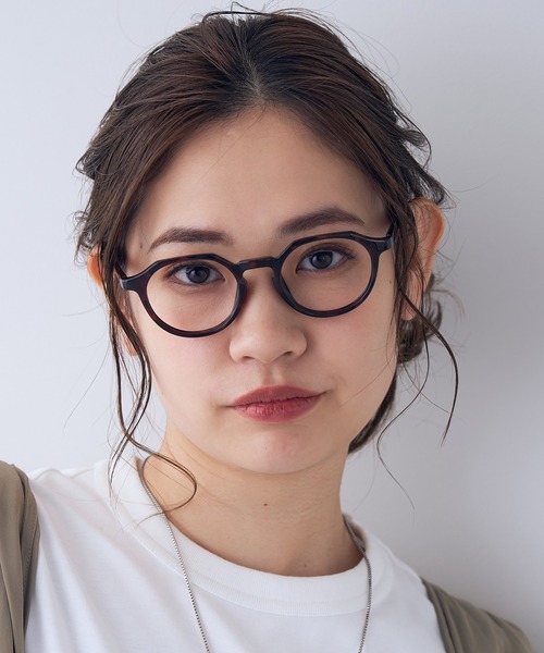 Zoff（ゾフ）の「ボストン型 メガネ｜クラウンパント｜CLASSIC（メガネ・レディース・ライトグレー/オリーブ/ブラック/ブラウン・FREE）」の14枚目の写真