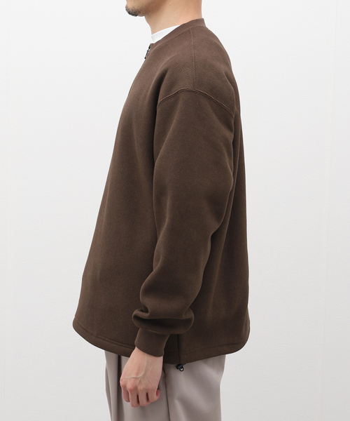417 EDIFICE（フォーワンセブンエディフィス）の「HONEYCOMB HALF ZIP CREW / ハーフジップクルー（Tシャツ/カットソー・メンズ・ブラウン/ブラック/ベージュ・MEDIUM/LARGE）」の6枚目の写真