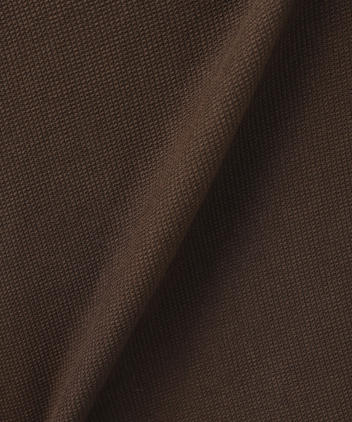 417 EDIFICE（フォーワンセブンエディフィス）の「HONEYCOMB HALF ZIP CREW / ハーフジップクルー（Tシャツ/カットソー・メンズ・ブラウン/ブラック/ベージュ・MEDIUM/LARGE）」の19枚目の写真