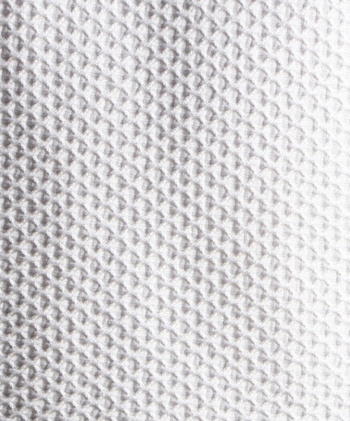 HIDEAWAYS NICOLE（ハイダウェイニコル）の「シャーリングジャガードヘンリーネック5分袖プルオーバー（Tシャツ/カットソー・メンズ・オフホワイト/ブラック/サックスブルー・MEDIUM/LARGE/X-LARGE）」の10枚目の写真