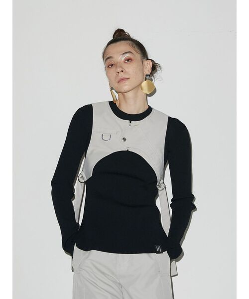 UN3D.（アンスリード）の「ビッグディテールベスト（ベスト・レディース・ブラック/カーキ/グレー・FREE）」の3枚目の写真