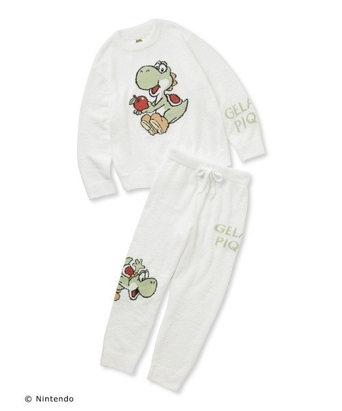 gelato pique（ジェラートピケ）の「【スーパーマリオ】【レディース】ベビモコジャガードプルオーバー&ロングパンツセット（ルームウェア/パジャマ・レディース・ベージュ/チャコールグレー/ブルー/オフホワイト・FREE）」の7枚目の写真