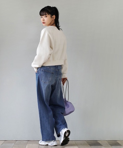 e-zakkamania stores(イーザッカマニアストアーズ)の「ウエストボタン ワイドストレートデニム(デニムパンツ・レディース・ブラック/ブルー/ネイビー・フリー)」の11枚目の写真