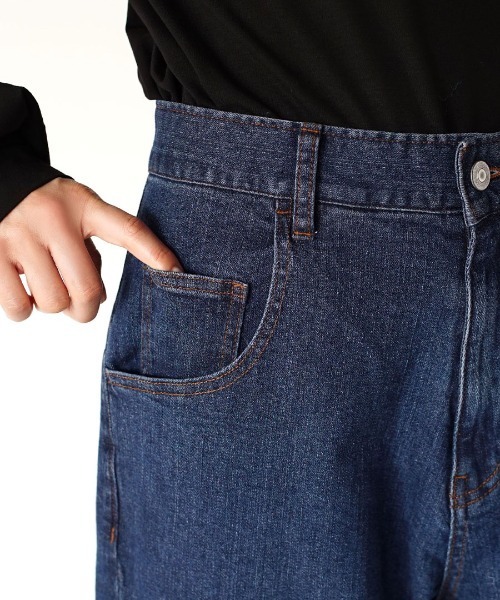 e-zakkamania stores(イーザッカマニアストアーズ)の「ウエストボタン ワイドストレートデニム(デニムパンツ・レディース・ブラック/ブルー/ネイビー・フリー)」の17枚目の写真