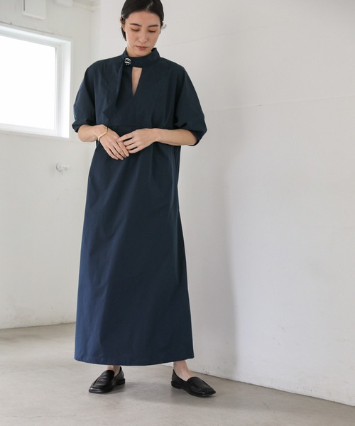 select MOCA(セレクトモカ)の「【セレモニー】ベルトカラーランタンスリーブワンピース(ワンピース・レディース・ベージュ/ネイビー・LARGE/MEDIUM)」の12枚目の写真