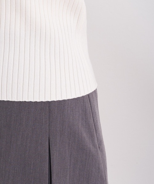 セール】【2024SS】ハイネック袖スリットボタンリブニット（ニット