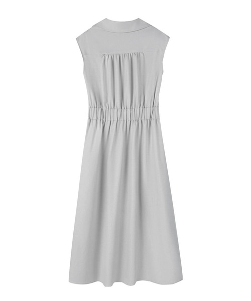 SAISON DE PAPILLON（セゾンドパピヨン）の「ウエストタックミモレ丈ワンピース（ワンピース・レディース・ベージュ/ブラック/グレー・S/M/L）」の7枚目の写真