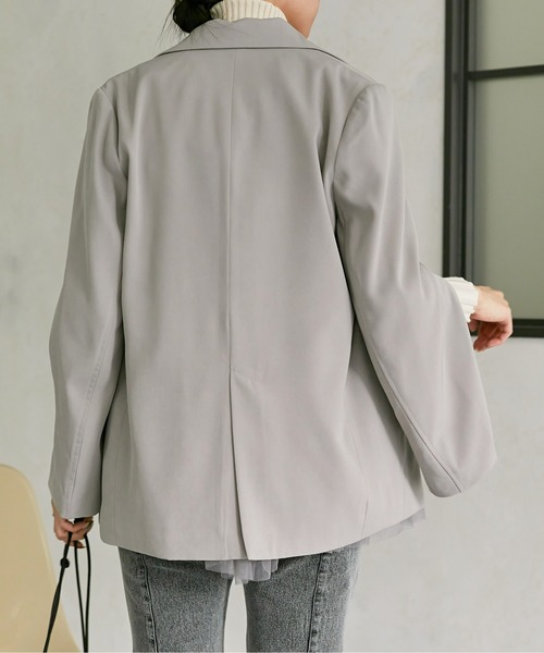 Thevon（ゼボン）の「袖スリット2WAYテーラードジャケット（テーラードジャケット・レディース・グレー/モカ/ネイビー・FREE）」の19枚目の写真