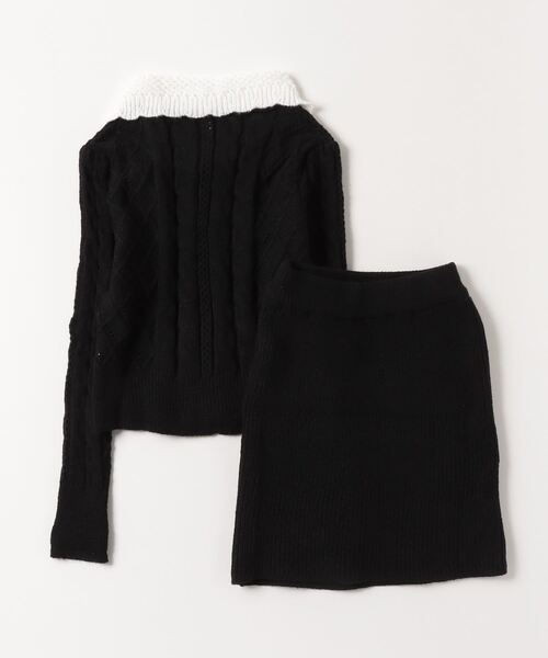 gossip!ロサンゼルス(ゴシップロサンゼルス)の「ミニスカートトップスセットアップ(セットアップ・レディース・ブラック/グレー・FREE)」の3枚目の写真