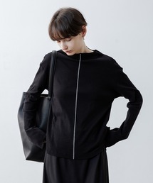 【tageechita】カットオフボードネックラインデザインカットソー