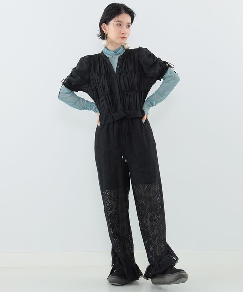 CAROLINA GLASER（カロリナ グレイサー）の「ギャザーオールインワン（つなぎ/オールインワン・レディース・ブラック/ホワイト系その他7・MEDIUM/SMALL）」の16枚目の写真