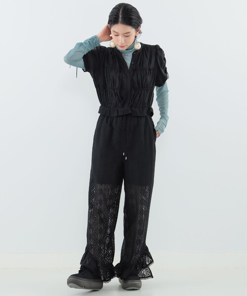 CAROLINA GLASER（カロリナ グレイサー）の「ギャザーオールインワン（つなぎ/オールインワン・レディース・ブラック/ホワイト系その他7・MEDIUM/SMALL）」の17枚目の写真