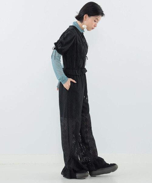 CAROLINA GLASER（カロリナ グレイサー）の「ギャザーオールインワン（つなぎ/オールインワン・レディース・ブラック/ホワイト系その他7・MEDIUM/SMALL）」の19枚目の写真