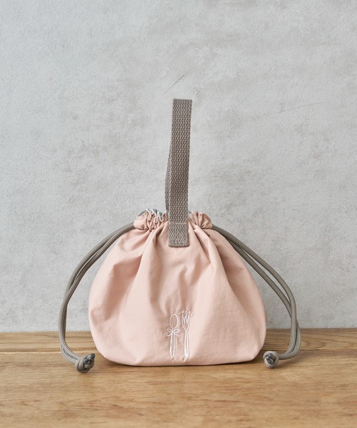 CUISINE HABITS（クイジーヌハビッツ）の「クイジーヌハビッツ 保冷おにぎり巾着（お弁当箱・レディース・ピンクベージュ/グレー・フリー）」の8枚目の写真