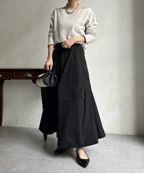 DouDou（ドゥドゥ）の「【リバイバルアイテム】オフショルスウェット（スウェット・レディース・ネイビー/オリーブ/グレイッシュベージュ/オフホワイト/ピンク/グレー/ブラック/ブラウン・FREE）」の11枚目の写真