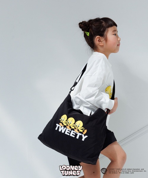 LOWRYS FARM(ローリーズファーム)の「TWEETY_スクールBAG 105445(トートバッグ・キッズ・ホワイト/ブラック・FREE)」の4枚目の写真