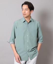 CROWDED CLOSET | 麻調ポリエステル七分袖シャツ(シャツ/ブラウス)