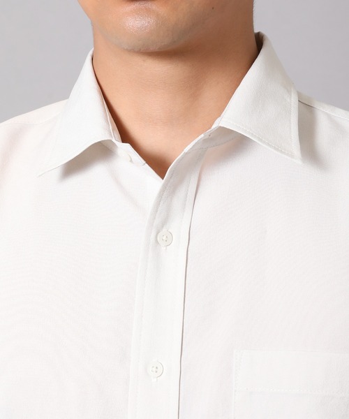 CROWDED CLOSET（クラウデッドクローゼット）の「麻調ポリエステル七分袖シャツ（シャツ/ブラウス・メンズ・ブルー/ホワイト/グリーン/ネイビー・01/02/03/04）」の7枚目の写真