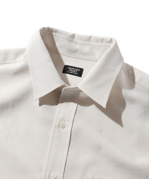 CROWDED CLOSET（クラウデッドクローゼット）の「麻調ポリエステル七分袖シャツ（シャツ/ブラウス・メンズ・ブルー/ホワイト/グリーン/ネイビー・01/02/03/04）」の14枚目の写真