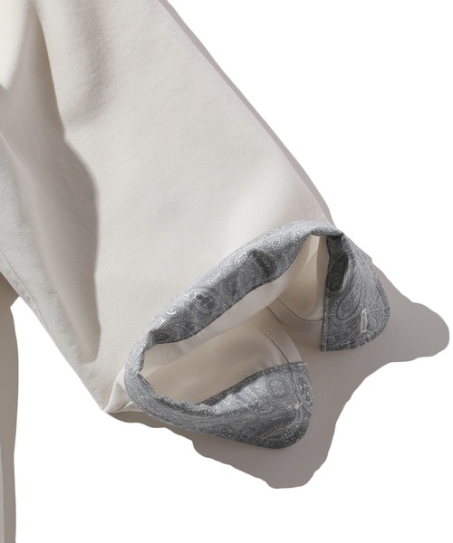 CROWDED CLOSET（クラウデッドクローゼット）の「麻調ポリエステル七分袖シャツ（シャツ/ブラウス・メンズ・ブルー/ホワイト/グリーン/ネイビー・01/02/03/04）」の15枚目の写真