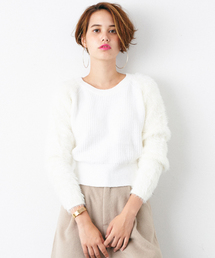 Rosarymoon | rn529-フェザースリーブニットトップ(ニット/セーター)
