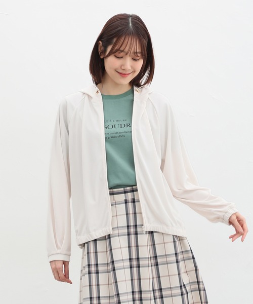 Honeys(ハニーズ)の「きれいめジップパーカー(パーカー・レディース・ピンク/ネイビー/アイボリー/ブラック/グレイッシュベージュ・S/M/L/LL)」の17枚目の写真