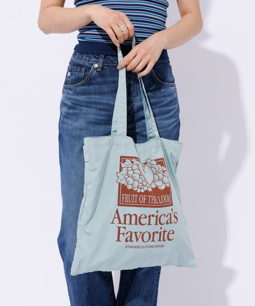 FRUIT OF THE LOOM（フルーツオブザルーム）の「【FRUIT OF THE LOOM】グラフィックトートバッグ（トートバッグ・レディース・ピンク/グリーン系その他/イエロー/アイボリー/ラベンダー・フリー）」の3枚目の写真