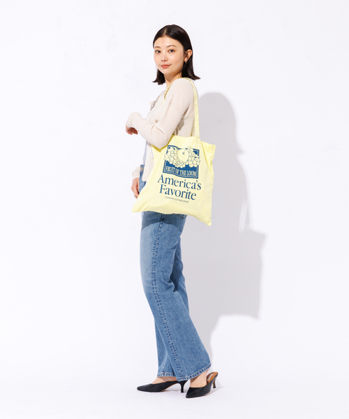 FRUIT OF THE LOOM（フルーツオブザルーム）の「【FRUIT OF THE LOOM】グラフィックトートバッグ（トートバッグ・レディース・ピンク/グリーン系その他/イエロー/アイボリー/ラベンダー・フリー）」の8枚目の写真