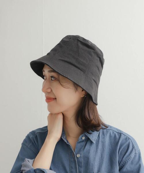URBAN RESEARCH DOORS(アーバンリサーチドアーズ)の「コットンリネンパネルハット(ハット・レディース・ベージュ/ナチュラル/ブラック・-)」の1枚目の写真