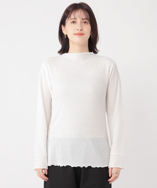 studio CLIP（スタディオクリップ）の「シャーリングプルオーバー（Tシャツ/カットソー・レディース・ピンク/ライトグレー/オフホワイト・LARGE/MEDIUM）」の4枚目の写真