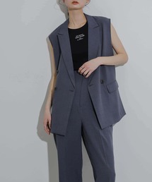 『UR TECH DRYLUXE』リネンライクバックデザインジレ