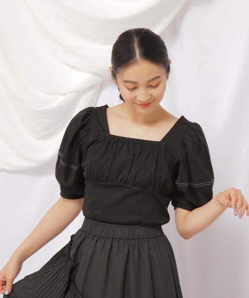 JILL by JILL STUART（ジルバイジルスチュアート）の「◇ビスチェ切り替えカットソー（Tシャツ/カットソー・レディース・ブラウン/ホワイト/ブラック・FREE）」の4枚目の写真