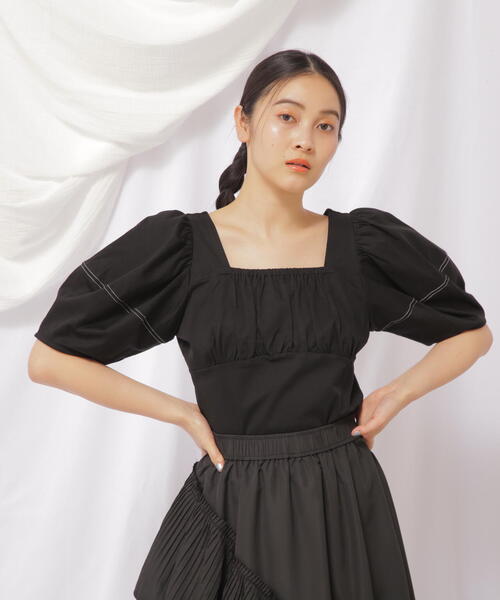 JILL by JILL STUART（ジルバイジルスチュアート）の「◇ビスチェ切り替えカットソー（Tシャツ/カットソー・レディース・ブラウン/ホワイト/ブラック・FREE）」の5枚目の写真