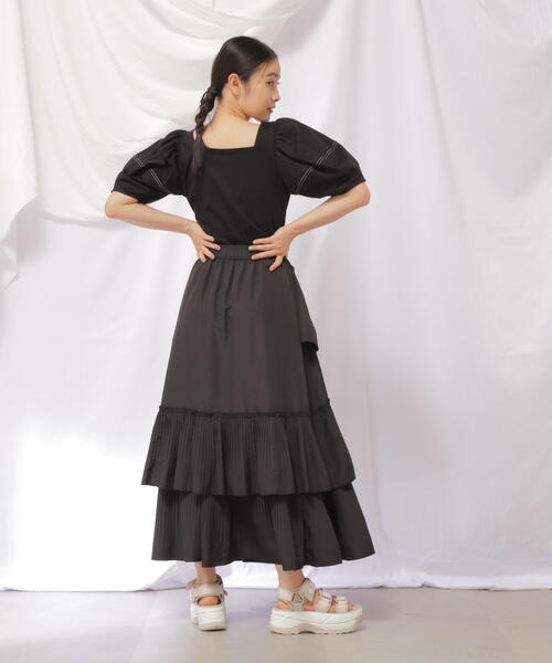 JILL by JILL STUART（ジルバイジルスチュアート）の「◇ビスチェ切り替えカットソー（Tシャツ/カットソー・レディース・ブラウン/ホワイト/ブラック・FREE）」の8枚目の写真