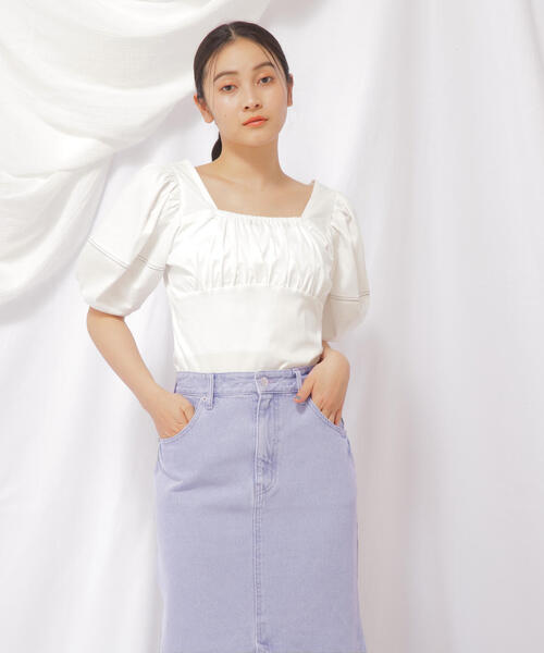 JILL by JILL STUART（ジルバイジルスチュアート）の「◇ビスチェ切り替えカットソー（Tシャツ/カットソー・レディース・ブラウン/ホワイト/ブラック・FREE）」の12枚目の写真