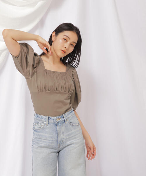 JILL by JILL STUART（ジルバイジルスチュアート）の「◇ビスチェ切り替えカットソー（Tシャツ/カットソー・レディース・ブラウン/ホワイト/ブラック・FREE）」の22枚目の写真