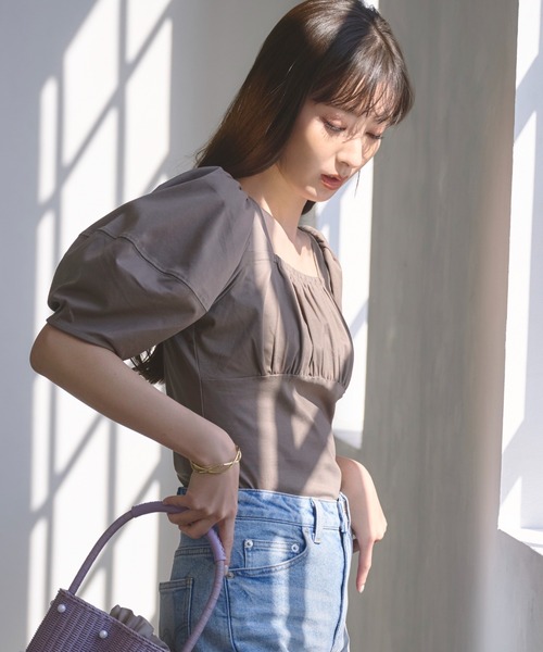 JILL by JILL STUART（ジルバイジルスチュアート）の「◇ビスチェ切り替えカットソー（Tシャツ/カットソー・レディース・ブラウン/ホワイト/ブラック・FREE）」の3枚目の写真