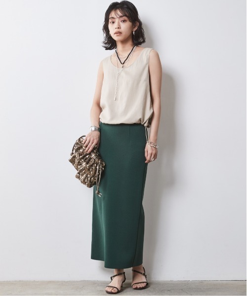 CHIC STYLE（シックスタイル）の「＜大きいサイズ＞レーヨン麻ノースリーブブラウス シックスタイル（キャミソール・レディース・キャメル/ベージュ/チャコール・5L/4L/3L/LL/L）」の18枚目の写真